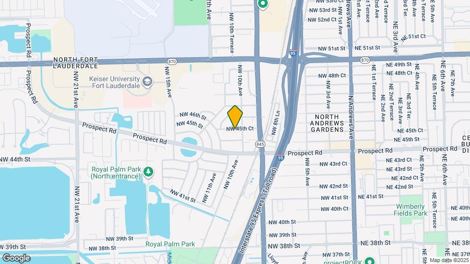 1020 NW 45th Ct Map and Location Details