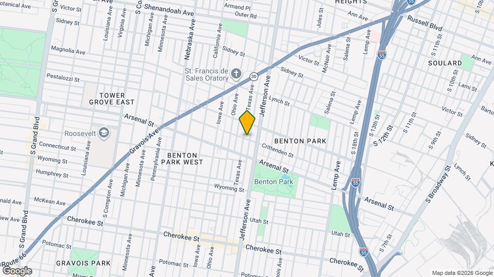 2928 Texas Ave Map and Location Details