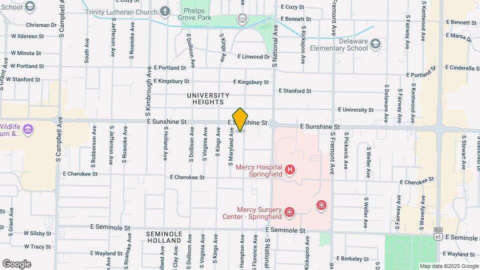 1829 S Hampton Ave Map and Location Details