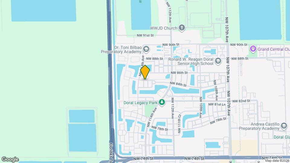 11384 NW 84th Terrace Map and Location Details