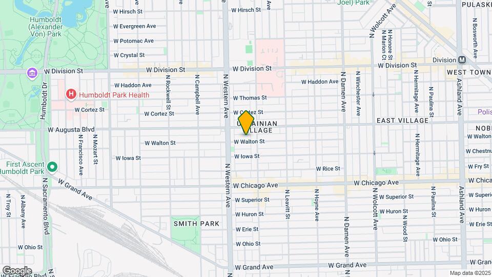 2322 W Walton St, Unit 1 Map and Location Details