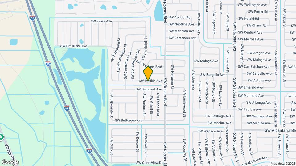 1766 SW Millikin Ave Map and Location Details