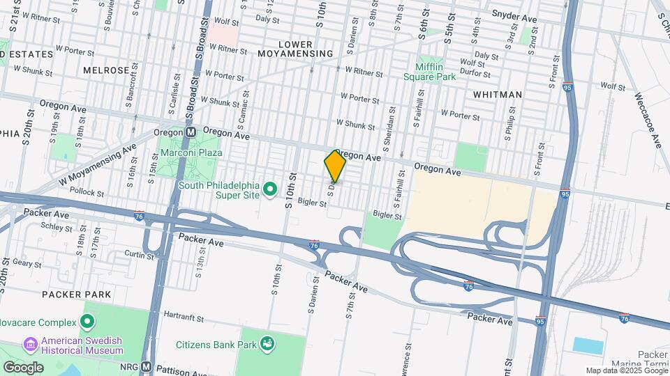 2821 S Darien St Map and Location Details