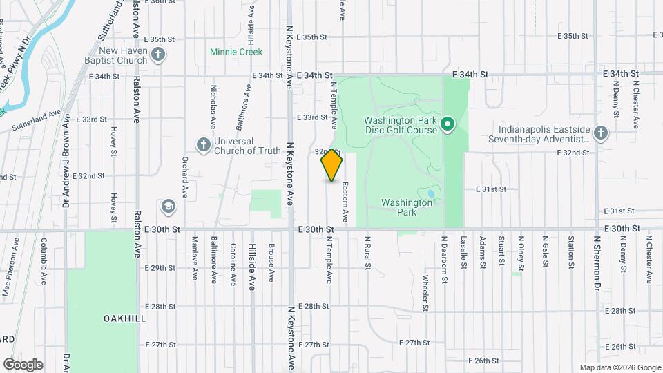 3101 N Temple Ave Map and Location Details