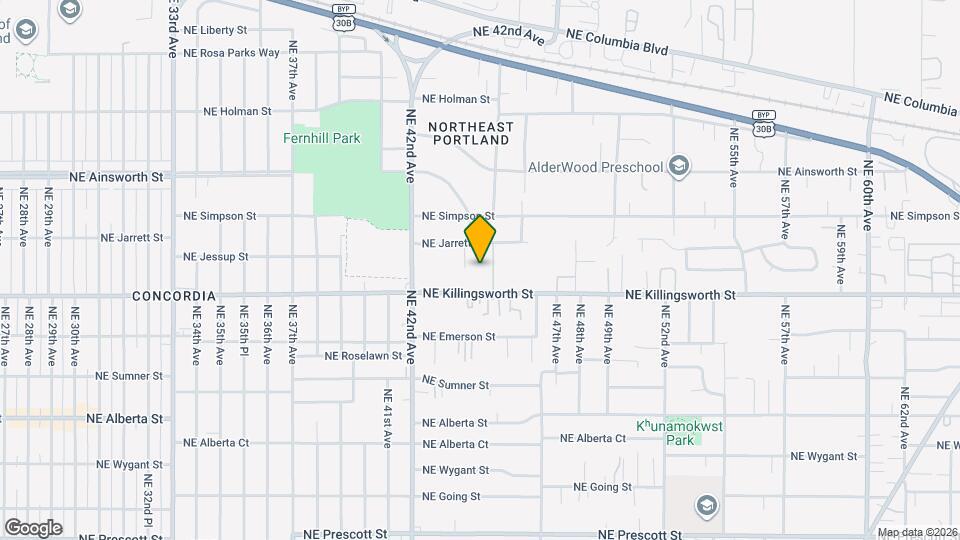 4409 NE Killingsworth St Map and Location Details