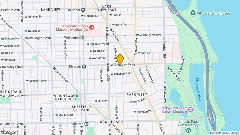 709 W Diversey Pkwy Map and Location Details