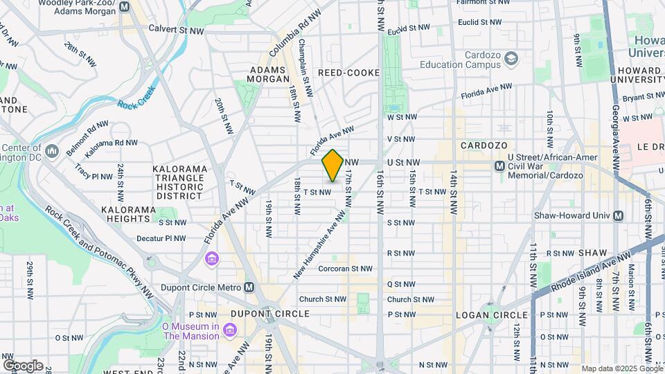 1721 T St NW Mapa y Detalles de la Ubicación