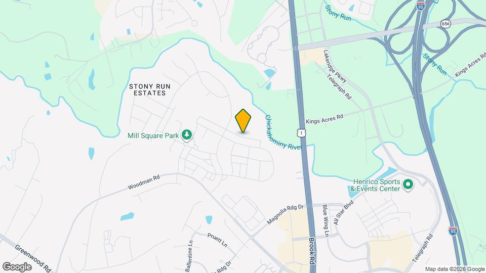 9008 Milton Mill Dr, Unit B Map and Location Details