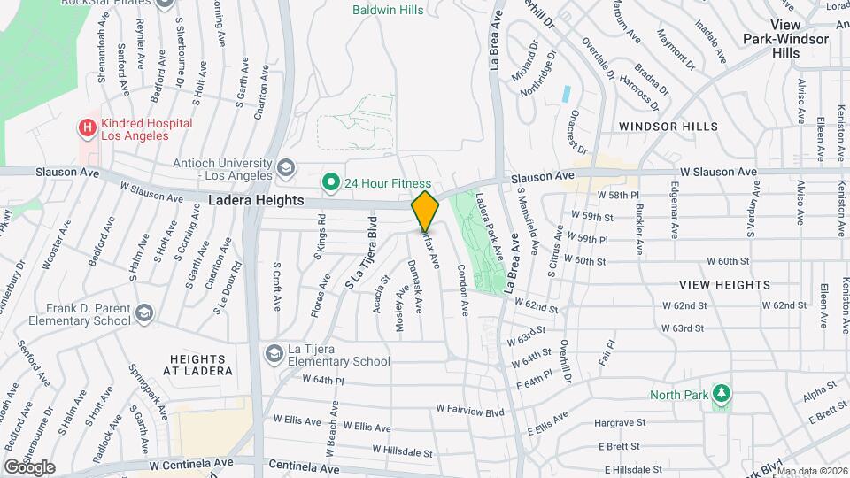 5913 S Fairfax Ave Map and Location Details