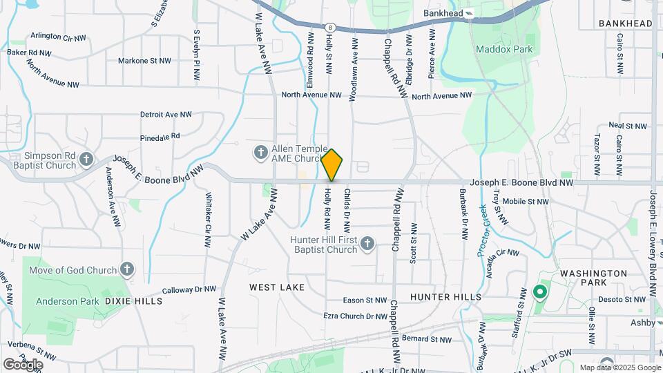 1514 Joseph E. Boone Blvd NW Map and Location Details