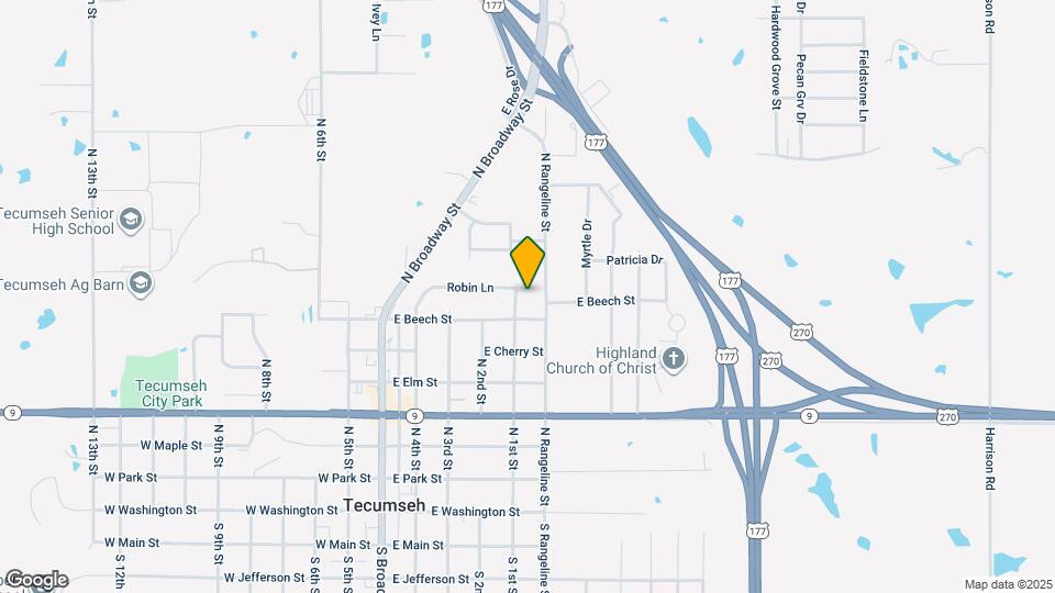 707 N 1st St Map and Location Details