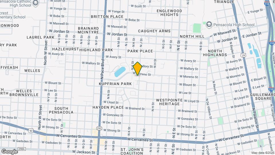 1525 N J St Mapa y Detalles de la Ubicación