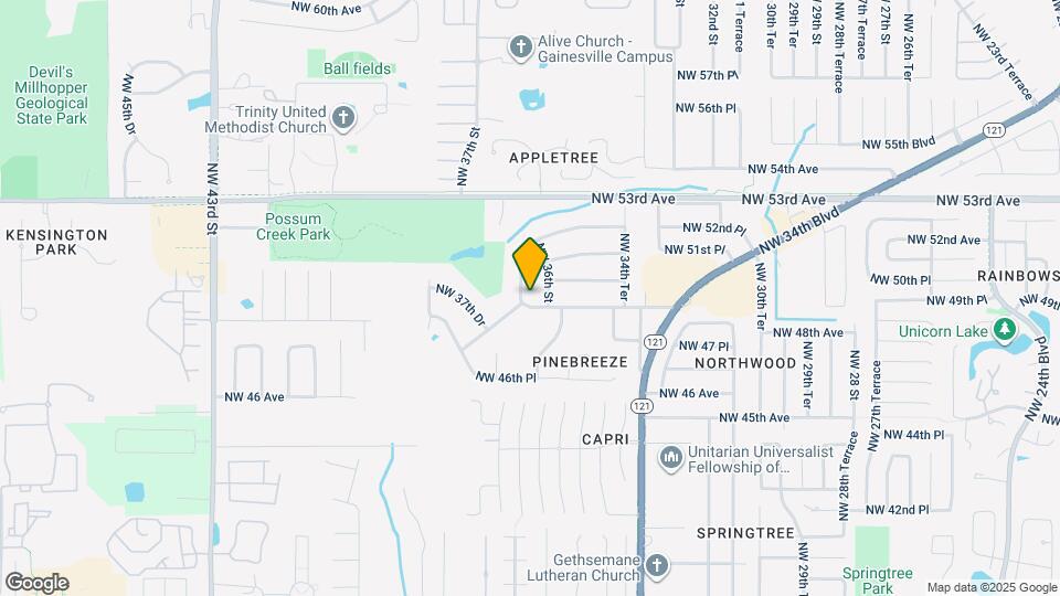4909 NW 36th Dr Map and Location Details