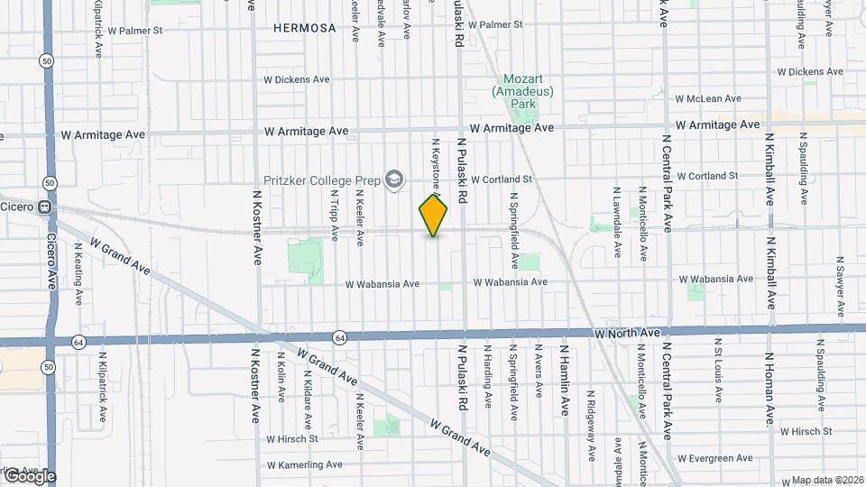 1748 N Keystone Ave Map and Location Details