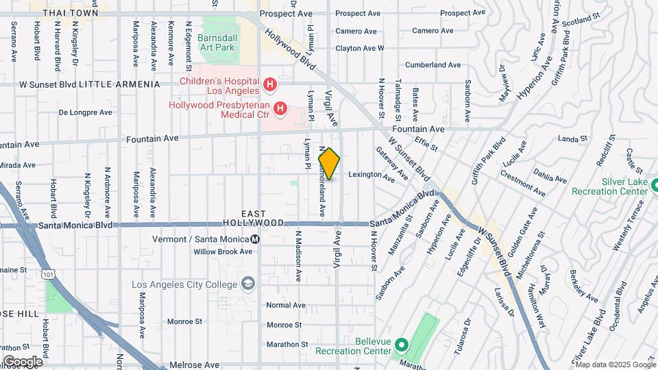 1168 N Westmoreland Ave, Unit House Map and Location Details