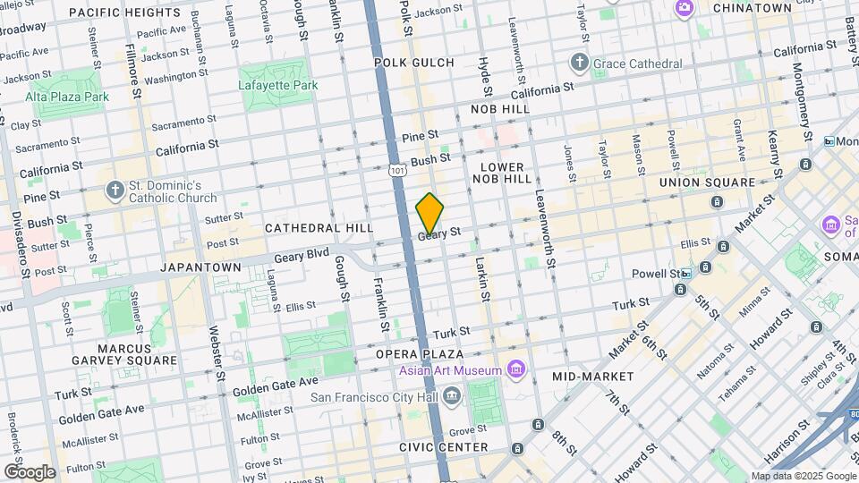 1029 Geary Blvd Map and Location Details