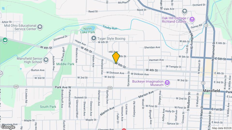 425 W 4th St Map and Location Details