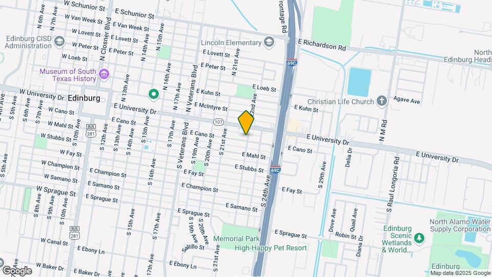 1225 E Cano St Map and Location Details
