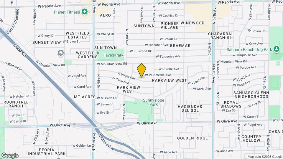 7208 W Vogel Ave Map and Location Details