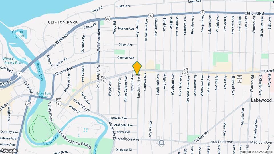 1424 Larchmont Ave Map and Location Details