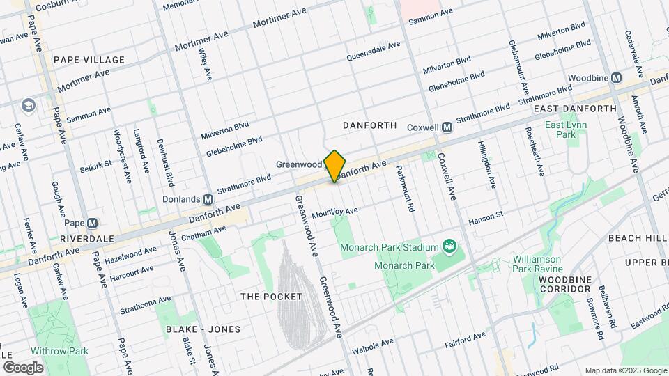 Danforth Ave Map and Location Details