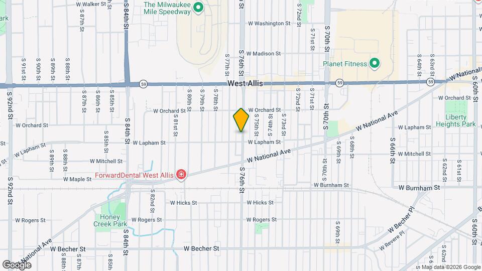 1571 S 76th St Map and Location Details