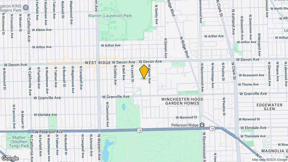 6260 N Hoyne Ave Map and Location Details