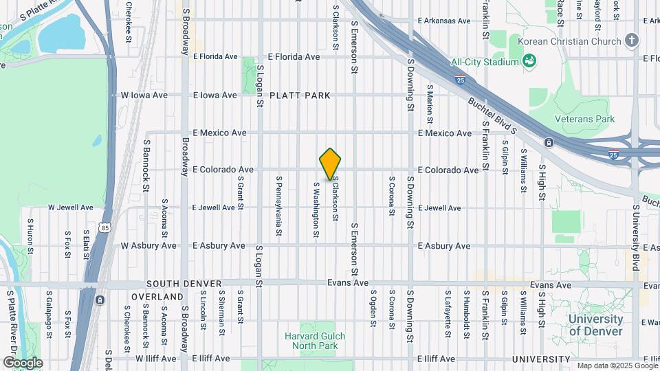 1837 S Clarkson St Map and Location Details