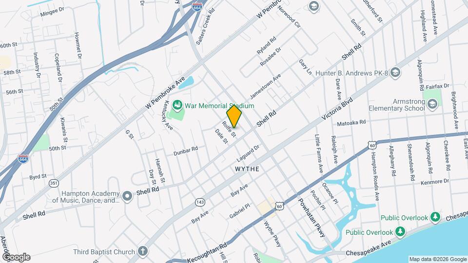 614 Rolfe St Map and Location Details