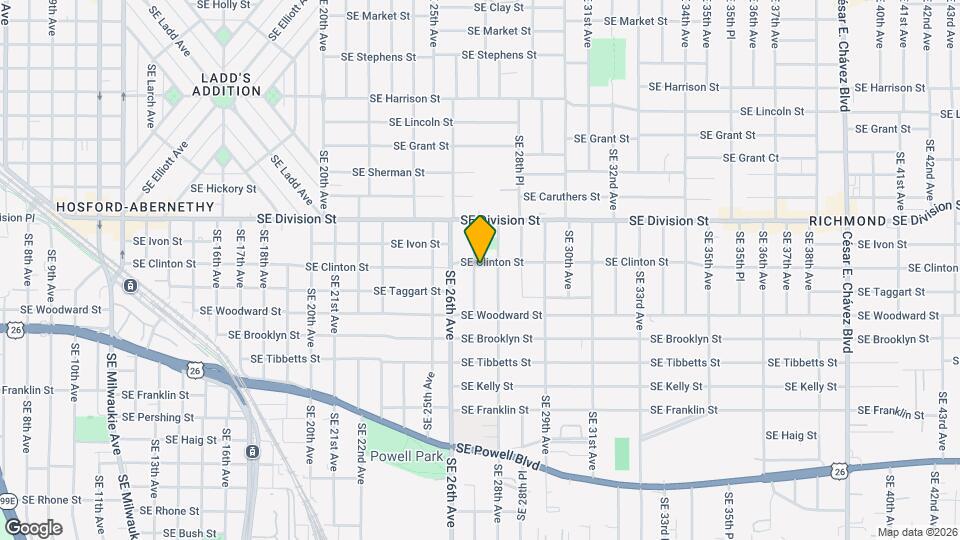 2708 SE Clinton St Map and Location Details