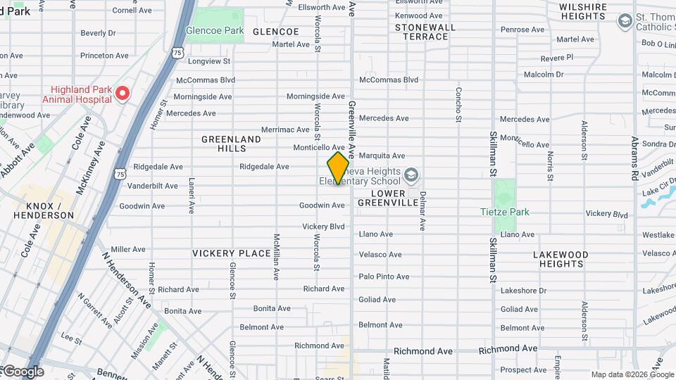 5630 Vanderbilt Ave Mapa y Detalles de la Ubicación