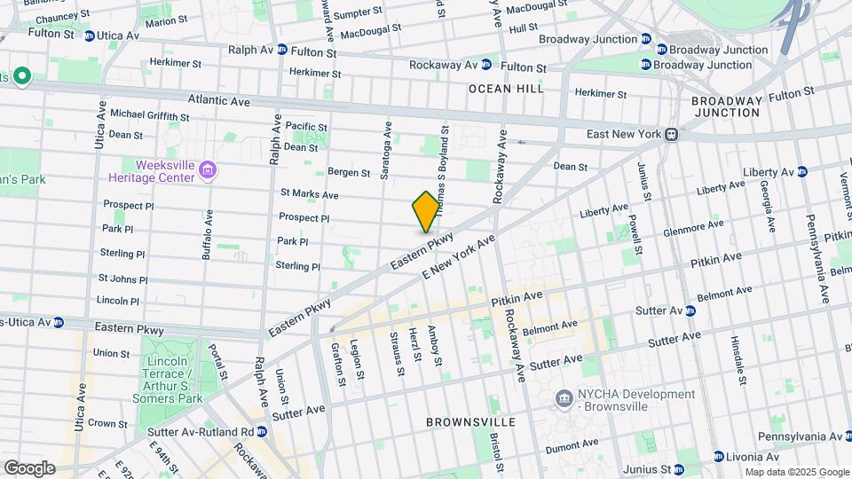 1621 Eastern Pkwy Mapa y Detalles de la Ubicación