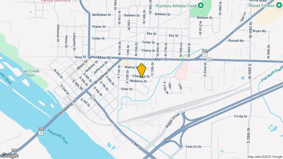 1307 Mulberry St Map and Location Details
