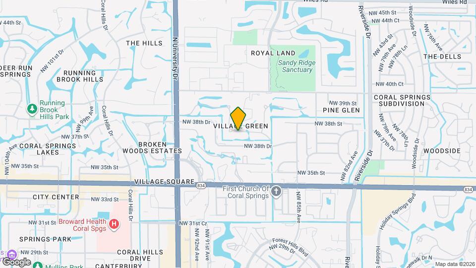 8870 NW 37th Dr Map and Location Details