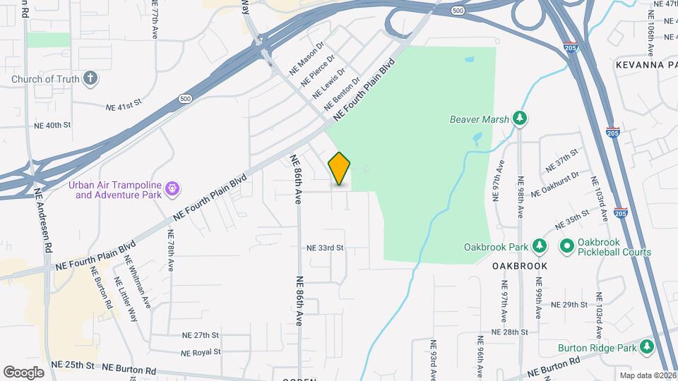 8421 NE 36th St Map and Location Details