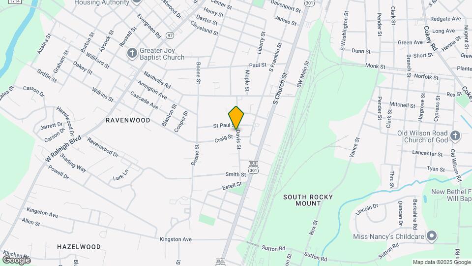 1616 Davis St Map and Location Details