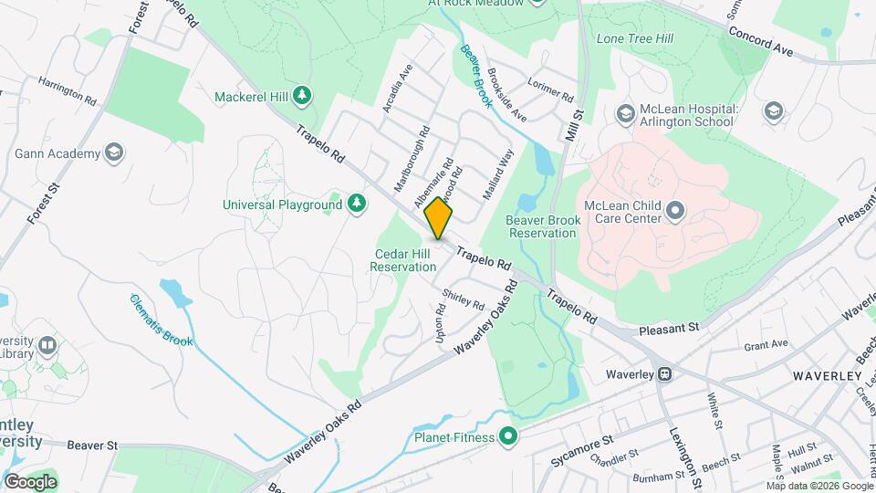 116 Trapelo Rd Map and Location Details