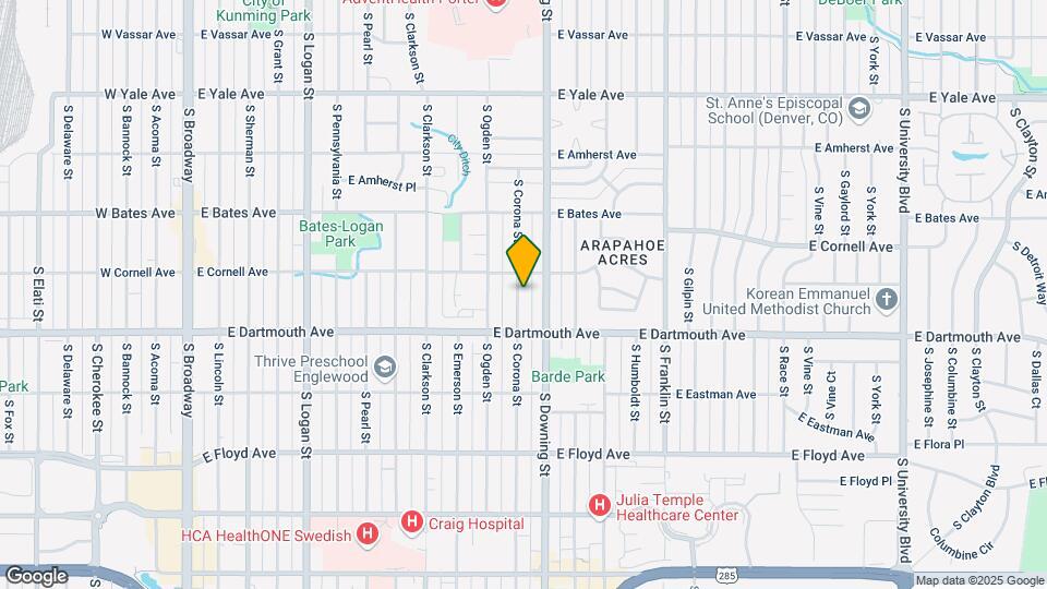 3032 S Corona St Map and Location Details