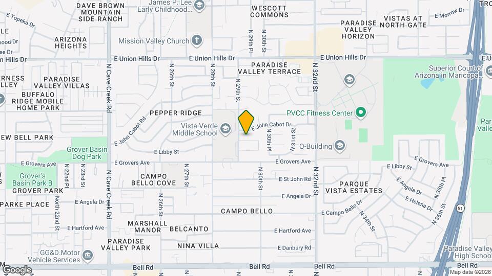 2914 E Charleston Ave Mapa y Detalles de la Ubicación
