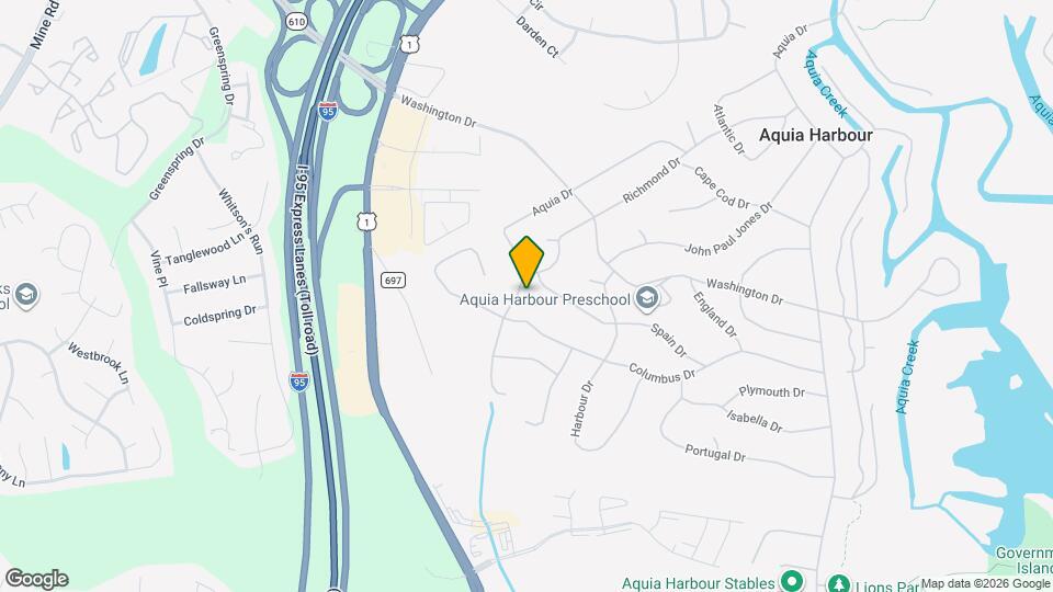 1005 Aquia Dr Map and Location Details