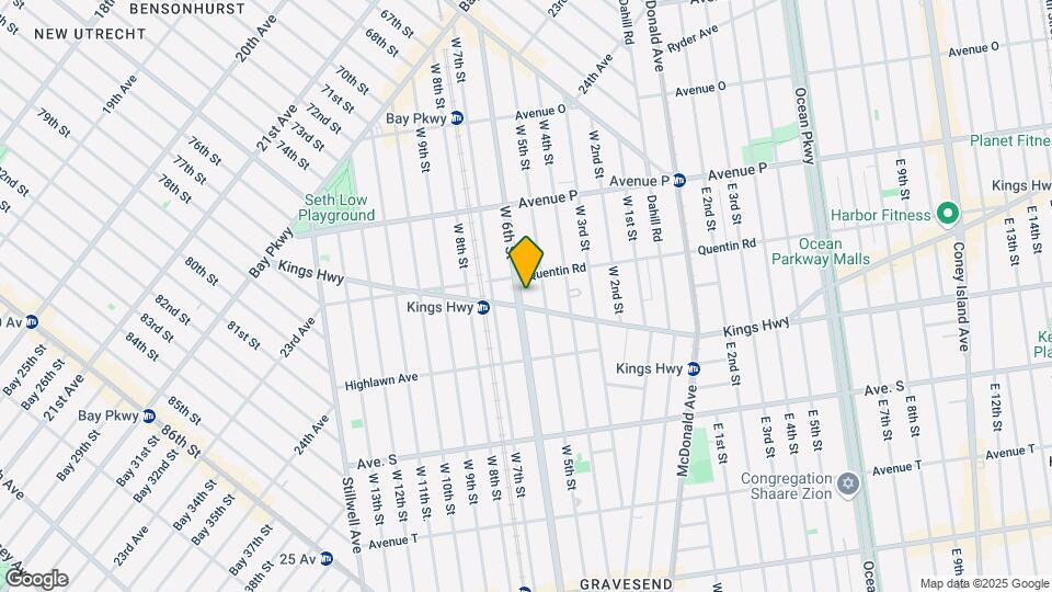 1721 W 6th St Map and Location Details