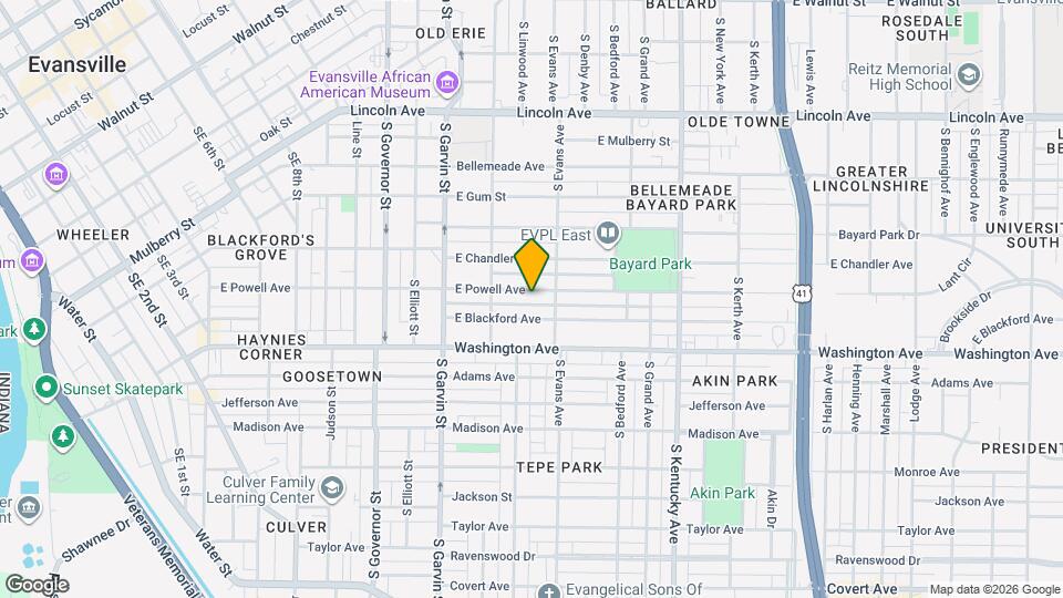 735 E Powell Ave Map and Location Details
