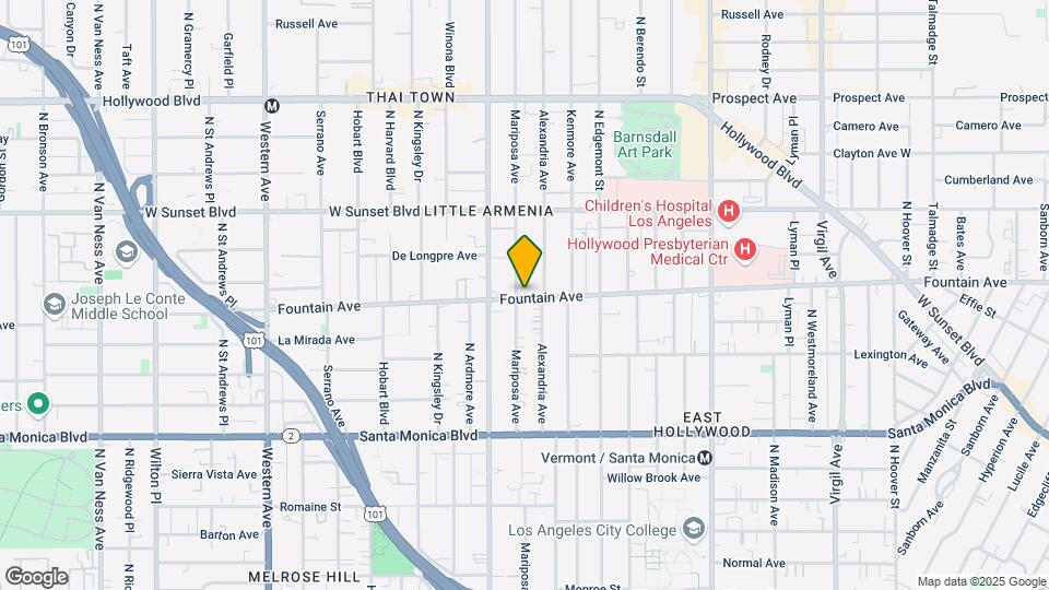 1304 Mariposa Ave Mapa y Detalles de la Ubicación