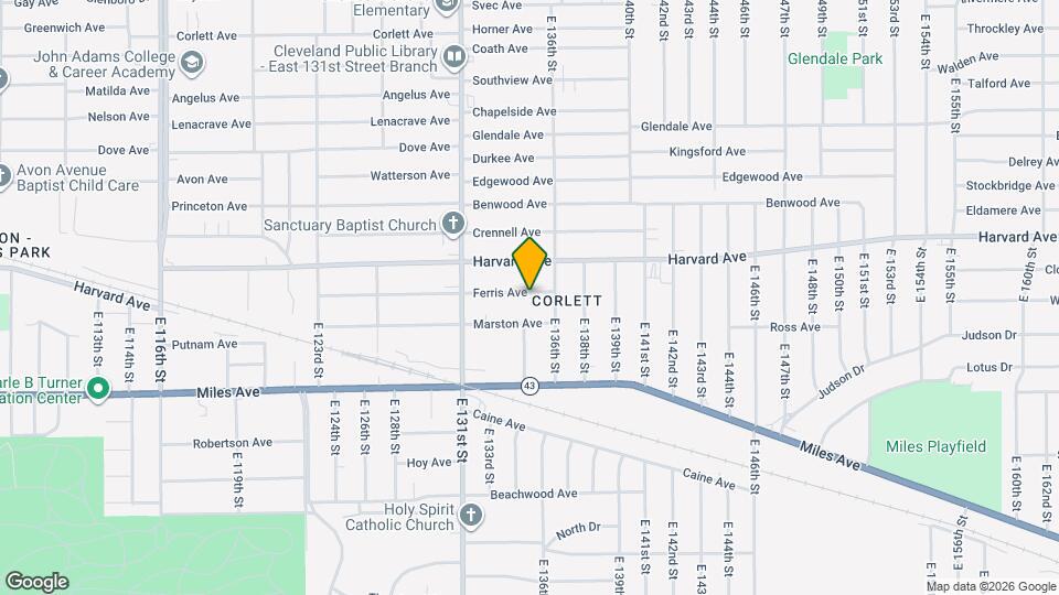 13414 Ferris Ave, Unit Down Mapa y Detalles de la Ubicación