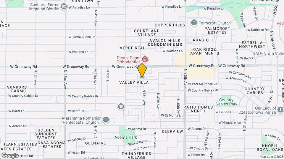 15202 N 38th Ave Map and Location Details