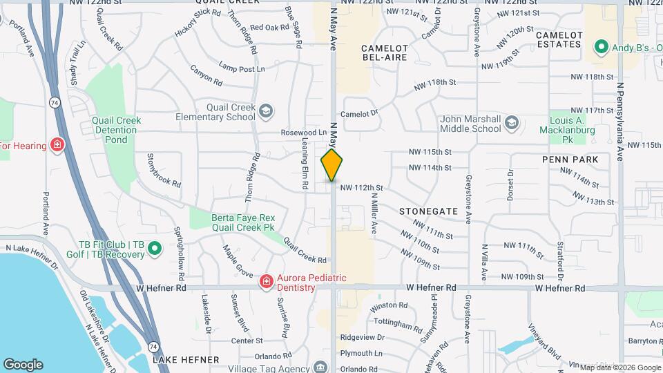 11307 N May Ave, Unit #D Map and Location Details