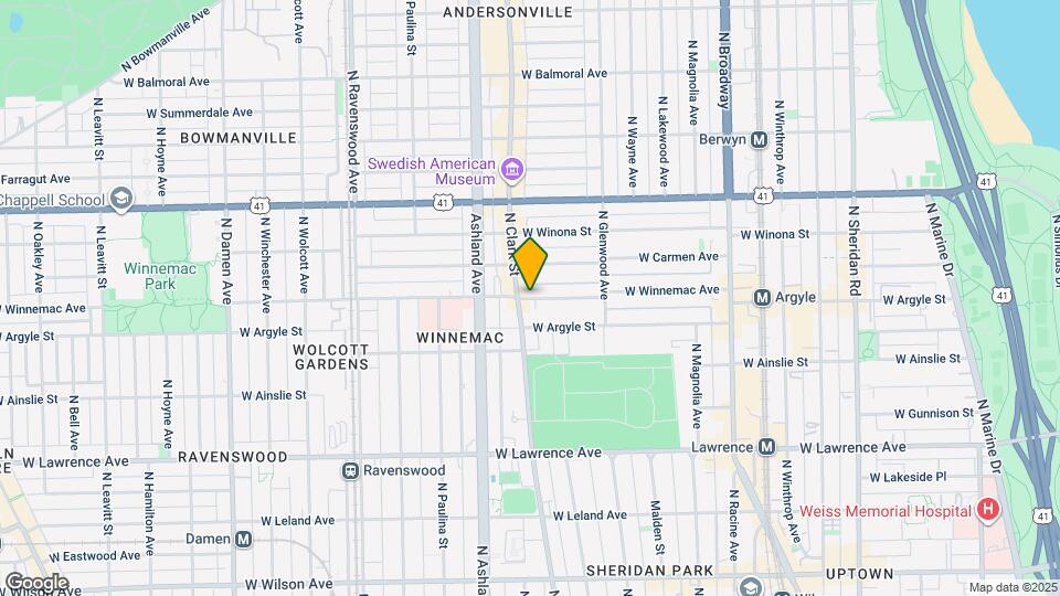 1478 W Winnemac Ave Map and Location Details