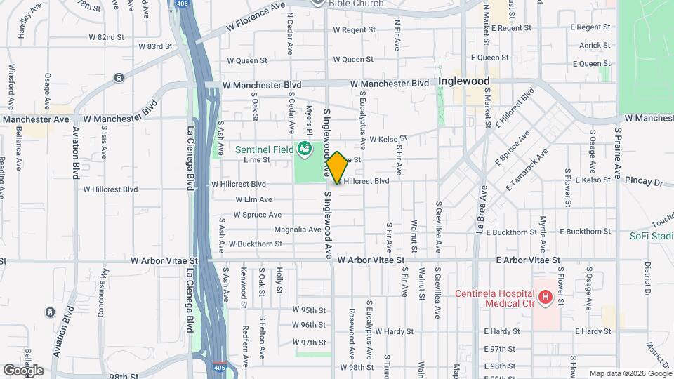 336 W Hillcrest Blvd Map and Location Details