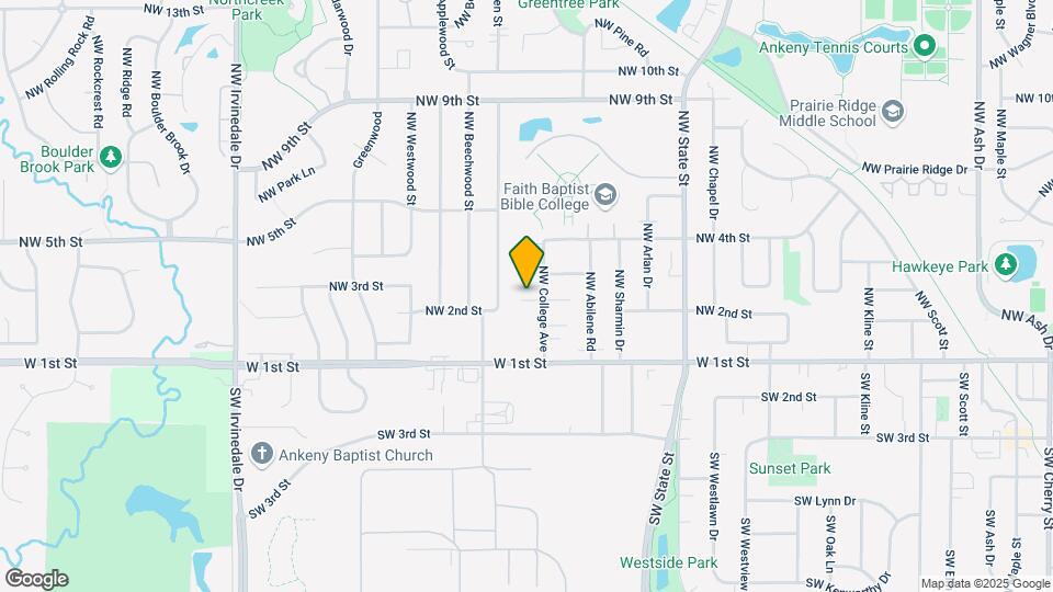 218 NW College Ave, Unit #3 Map and Location Details