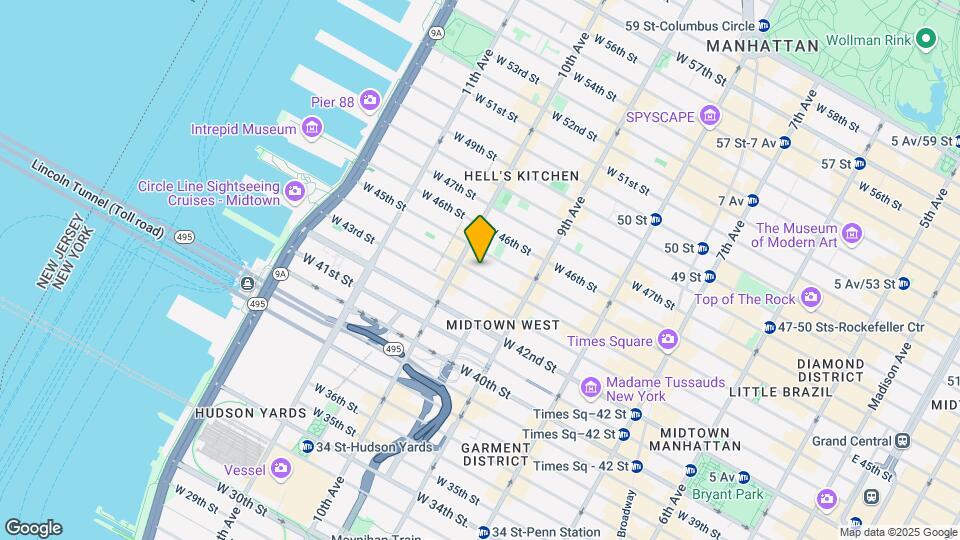 449 West 44th Street Map and Location Details